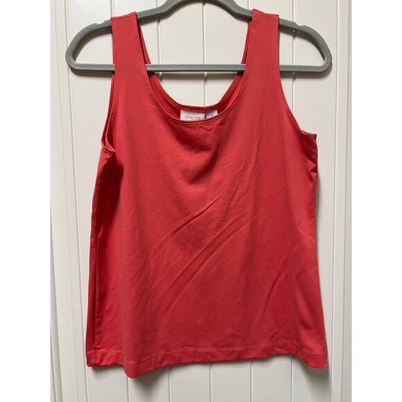 Chico's Size 1 Printed postmark stamps Travel Jacket 2/ matching tank - Picture 6 of 7